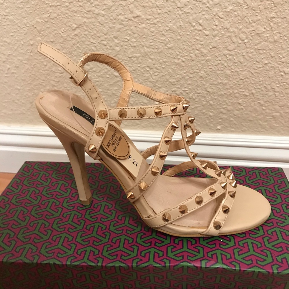 Forever 21 Studded Heel Sandals